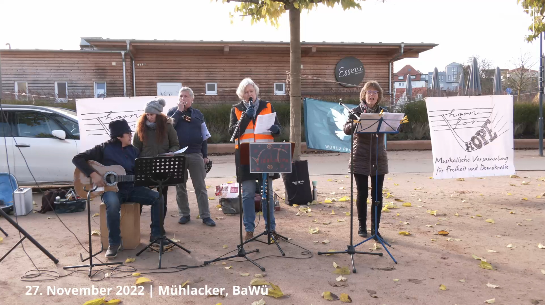 Mühlacker 27.11.2022 - Musikalische Versammlung für Freiheit und Demokratie - HORN FOR HOPE (FULL)